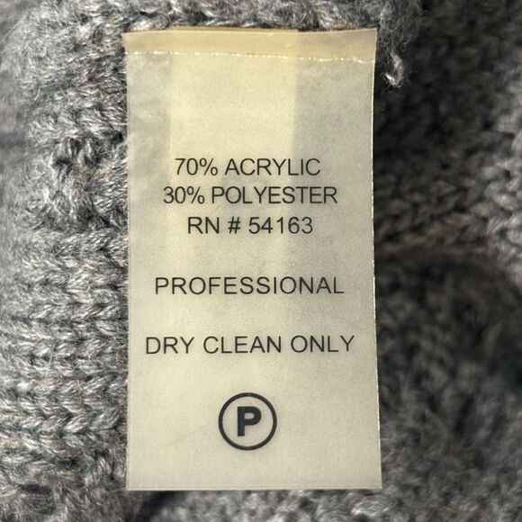 Calvin Klein Sweater Dress Size Medium Cable Knit Grey Party Cocktail Office - Picture 8 of 8